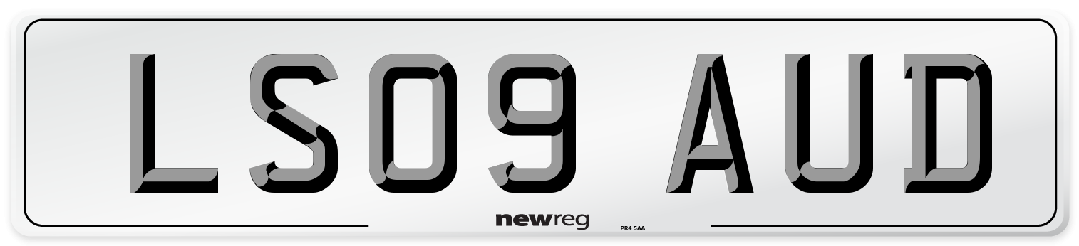 LS09 AUD Number Plate from New Reg